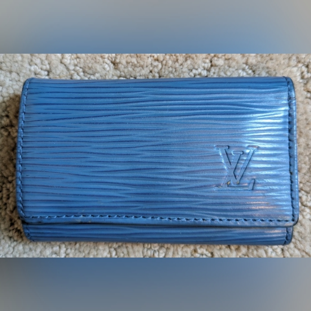 Women Louis Vuitton Blue Holder/Wallet
